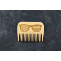 Wooden beard comb "Glasses "