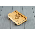 Pocket notebook made of wood A7 on rings "Camera"