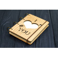 Купить Notepad A6  "I Love   You " made of natural wood on rings. Notebook. Album for drawing. A diary. Sketchbook  по лучшей цене