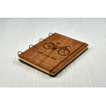 Notebook A5 "Bike " Dark of plywood on the rings, 60 sheets