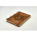 Notebook A5 "Cat mehendi style " Dark of plywood on the rings, 60 sheets