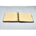 Notebook A5 " Pen style mehendi" Dark of plywood on the rings, 60 sheets