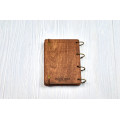 Notebook A6 " " made of plywood Dark on the rings, 60 sheets